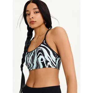 MSRP $45 NWT Dkny Sport Womens Marble-Print Sports Bra ONLY Size Large